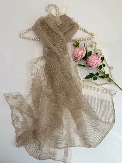 شال ویسکوز راه راه ریز 20679