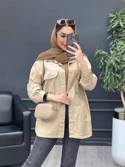 مانتو کتان پایین برش‌دار
