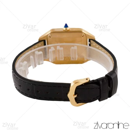 ساعت کارتیه زنانه مدل سانتوس دومونت مشکی طلایی 103662