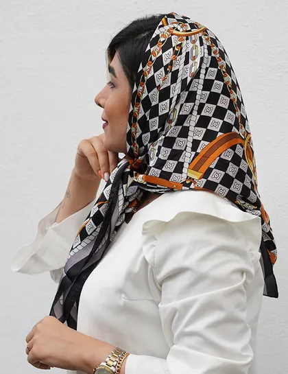 روسری ساتن ابریشم مکزیکو