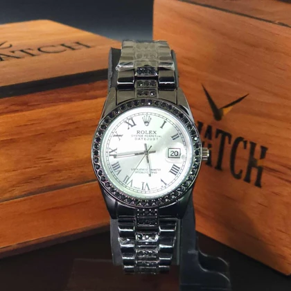 ساعت مچی زنانه رولکس دیت جاست Datejust با موتور کوارتز ژاپن و قفل پروانه ای کد 6