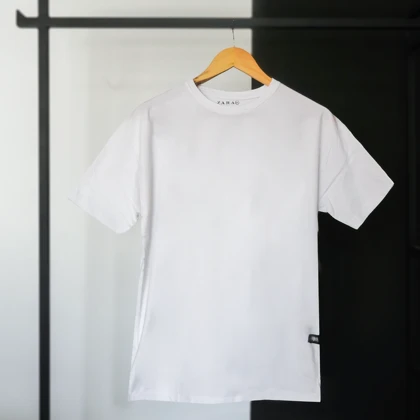 تیشرت ساده سفید مردانه مدل Vala