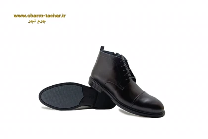 نیم بوت مردانه بزرگ پا چرم طبیعی si174