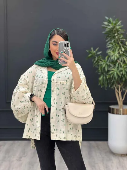 مانتو لینن طرح کاج