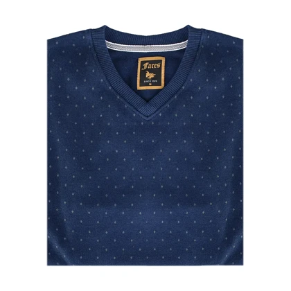 پلیور یقه‌هفت مردانه طرح خال‌خالی