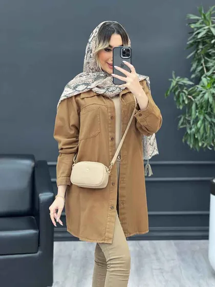 مانتو کتان شاپرک