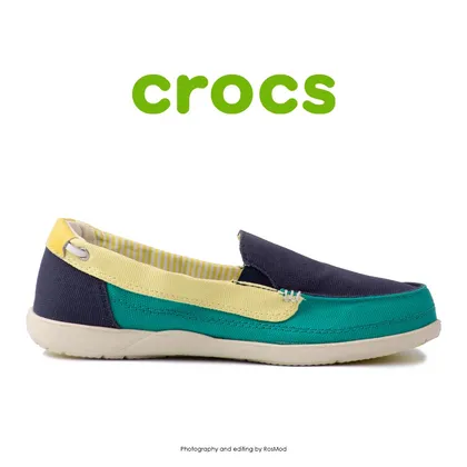 لوفر زنانه کراکس - Crocs Walu Loafer Nautical Navy/Tropical Teal