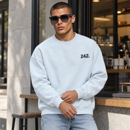 دورس مردانه یقه گرد طرح گرافیکی 242 سفید پرسیسکا