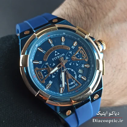 ساعت مچی مردانه سه موتور برند فیترون مدل Do1273 بند رابر