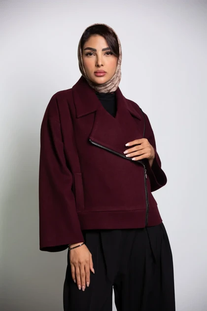 کت زنانه فوتر زیپ‌دار