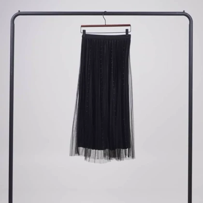 دامن توری مروارید خطی