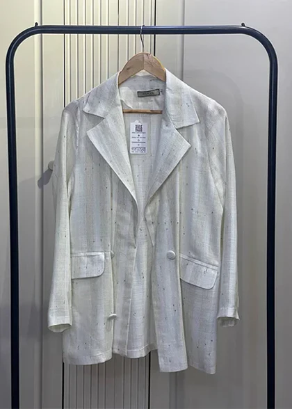 کت لینن تک‌رنگ