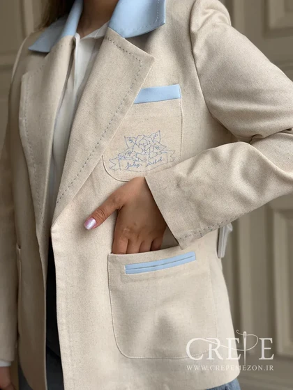 مانتو کتی پشت گلدوزی طرح فرشته