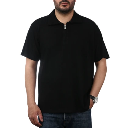 پولوشرت آستین کوتاه نیم زیپ مردانه تن کوک مدل 151452
