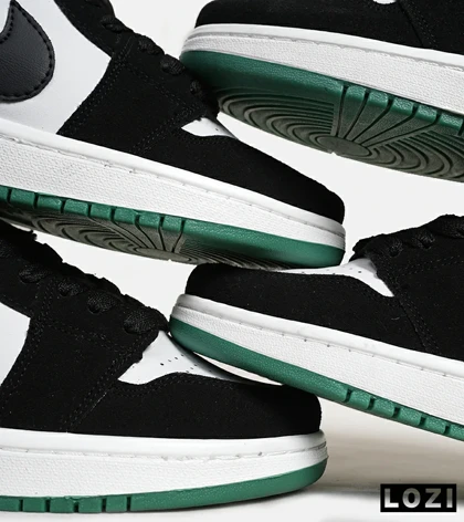 کفش کتانی مردانه سفید مشکی سبز نایک NIKE jordan 1