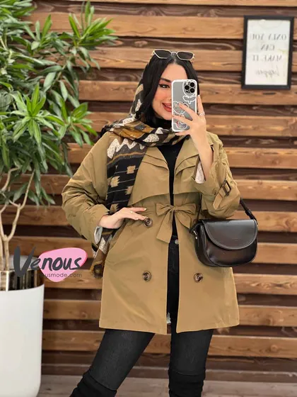 بارانی یقه دوبل داخل خز