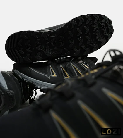 کفش کتانی بزرگ پا مشکی طلایی I-Runner