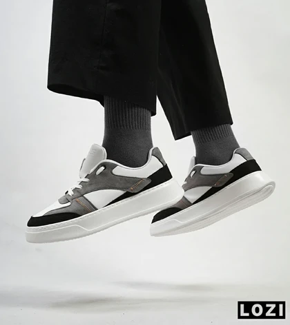 کفش کتانی مردانه طوسی مشکی PULL&BEAR