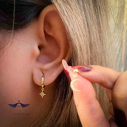 گوشواره تابه تا ماه و ستاره