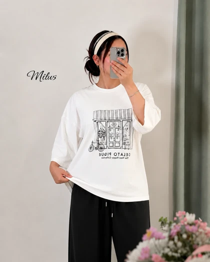 تیشرت باکسی بیسیک ژلاتو