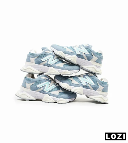 کفش کتانی زنانه سفید آبی کرم NEW BALANCE 9060