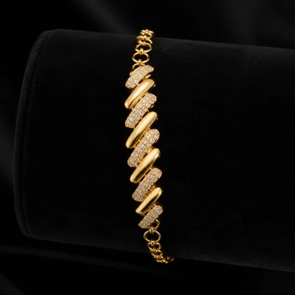 دستبند ژوپینگ طرح جواهرکدdxu1093 گالری زیورآلات آوآرین