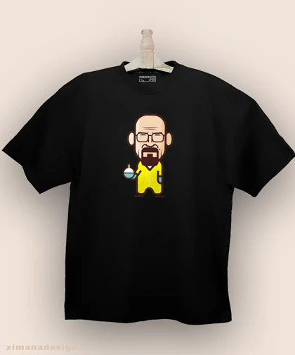 تیشرت لش مردانه و زنانه طرح بریکینگ بد شخصیت والتر وایت کد 884