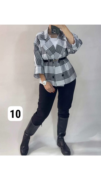 کت باکسی چهارخونه 66280