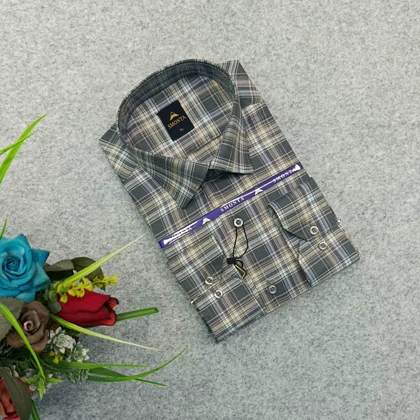 پیراهن طرحدار مردانه قواره ازاد ( قواره کلاسیک ) _ استین بلند