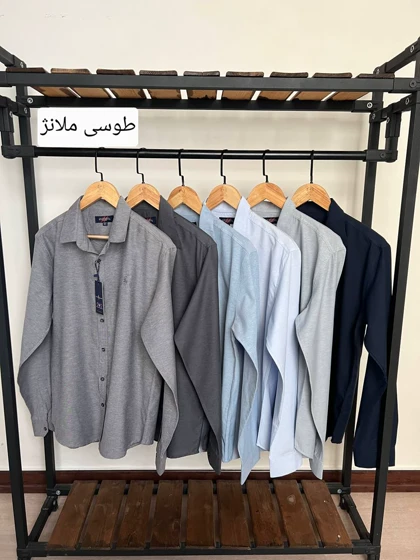 پیراهن ساده استین بلند پنبه کد 2475