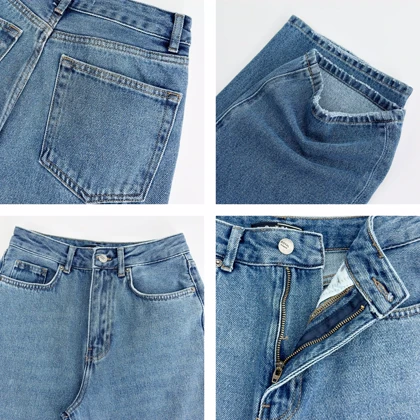 شلوار جین نیم بگ 1008177