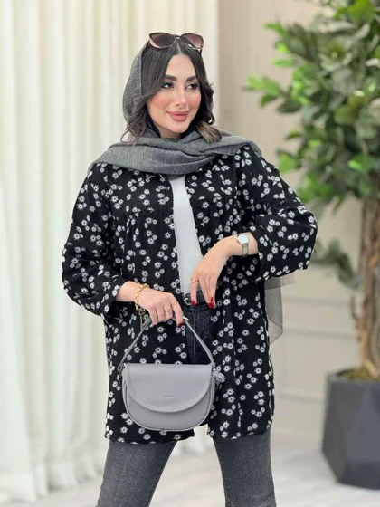 مانتو طرح بابونه آستین پیله