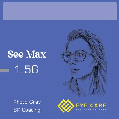 عدسی طبی فتوکرومیک سی مکس See Max 1.56 PHOTOCHOROMIC/SPIN COAT/GRAY/ANTY GLARE