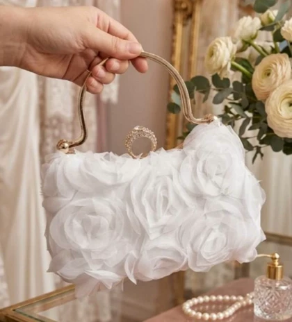 کیف عروس مدل پیونی