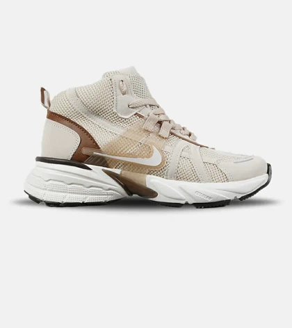 کفش کتانی ساق‌دار مردانه و زنانه کرم قهوه ای Nike cushlon مدل 7610