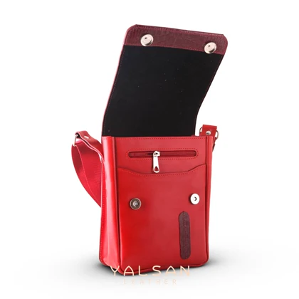 کیف دوشی چرم یلسان مدل ماهان کد 010-PRM