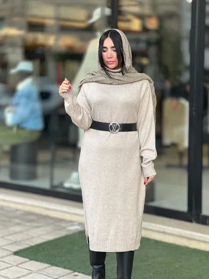 بافت بلند وارداتی یقه اسکی کد 688