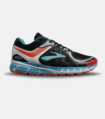 کفش کتانی بزرگ پا مشکی آبی قرمز BROOKS adrenaline gts 22