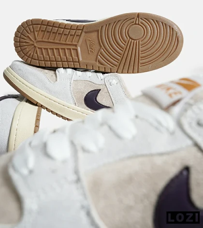 کفش کتانی مردانه و زنانه کرم طوسی بنفش نایک NIKE SB Dunk مدل 7063