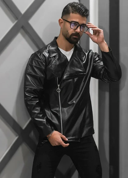 کاپشن چرم مردانه مدل Nima ویژه