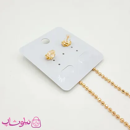 گوشواره آویز بلند ژوپینگ مدل توپی