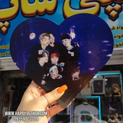 پازل چوبی BTS کد PZ - 252 یا عکس دلخواه شما