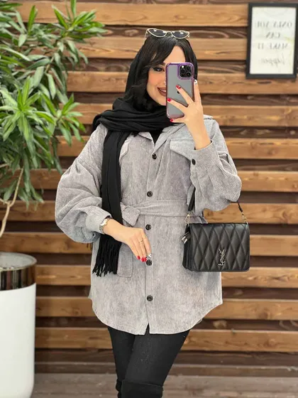 مانتو کبریتی کمردار