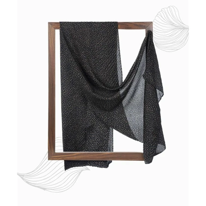 شال پلیسه طرح خال ریز زنانه - 39251735