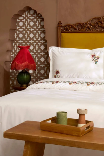 سرویس روتختی دو نفره Karaca Home مدل Dornel 100٪ پنبه - سفید