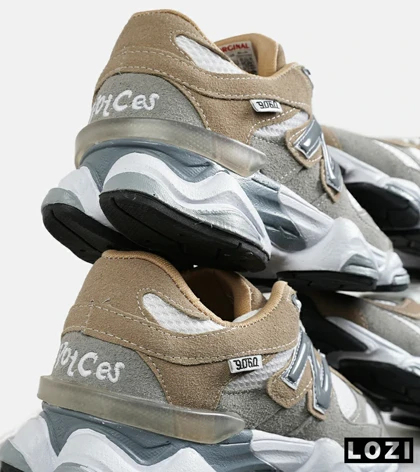 کفش کتانی مردانه و زنانه کرم طوسی NEW BALANCE 9060 مدل 7317