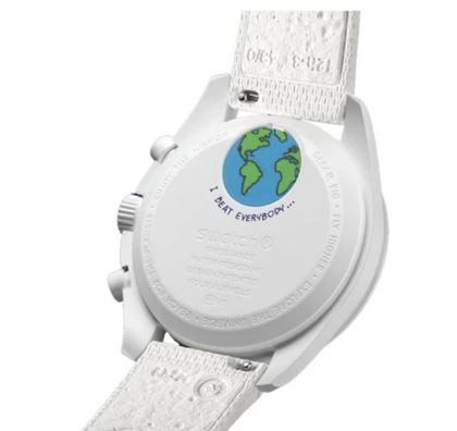 ساعت امگا سواچ مون شاین سفید Omega Swatch to the Moonshine white