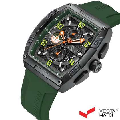 ساعت مچی مردانه نیوی فورس NAVI FORCE مدل NF 8052 B/GN/GN