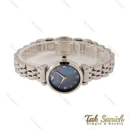 امپریو آرمانی مینی زنانه نقره ای صفحه سرمه ای Armani-5791-L