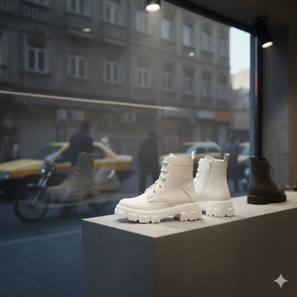 نیم بوت زنانه سفید مدل Roxana